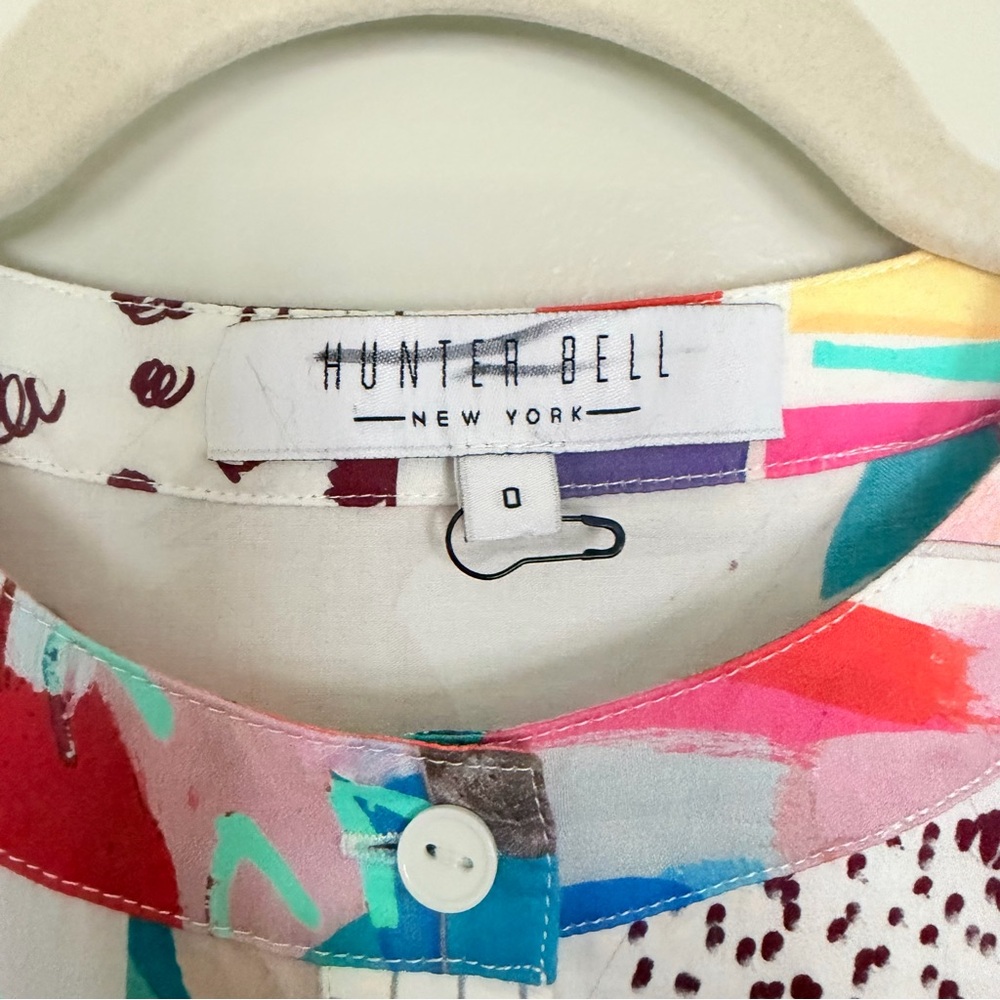 HUNTER BELL Multicolor Abstract Patchwork Mini Dr… - image 4